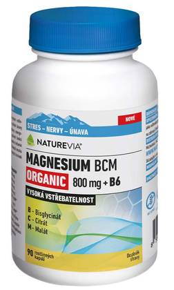 NatureVia Magnesium Organic BCM 800 mg + B6 90 capsules