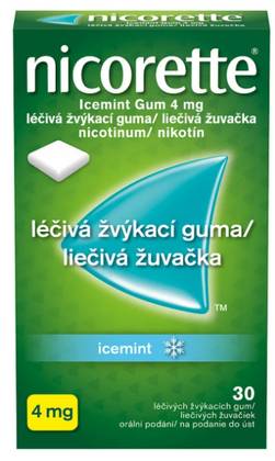 Nicorette Icemint Gum 4 mg 30 Chewing Tablets