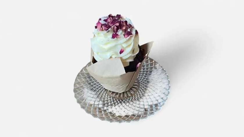 Muffin czekoladowo malinowy