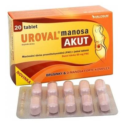 Uroval Manosa AKUT 20 tablets