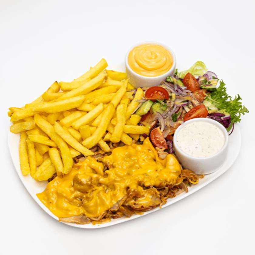 Plate Baked With Cheese