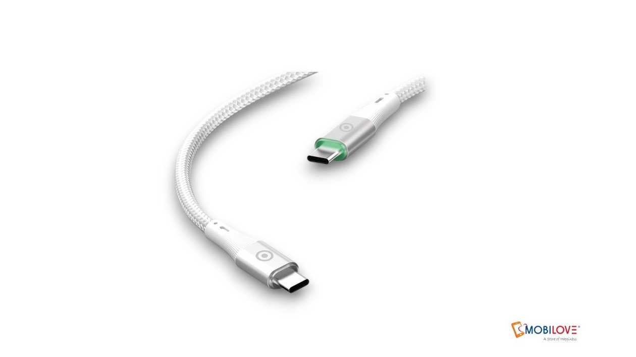 Euroacs EU-Z154C, Type C to Type C 80W Cable, White, 7202234882763