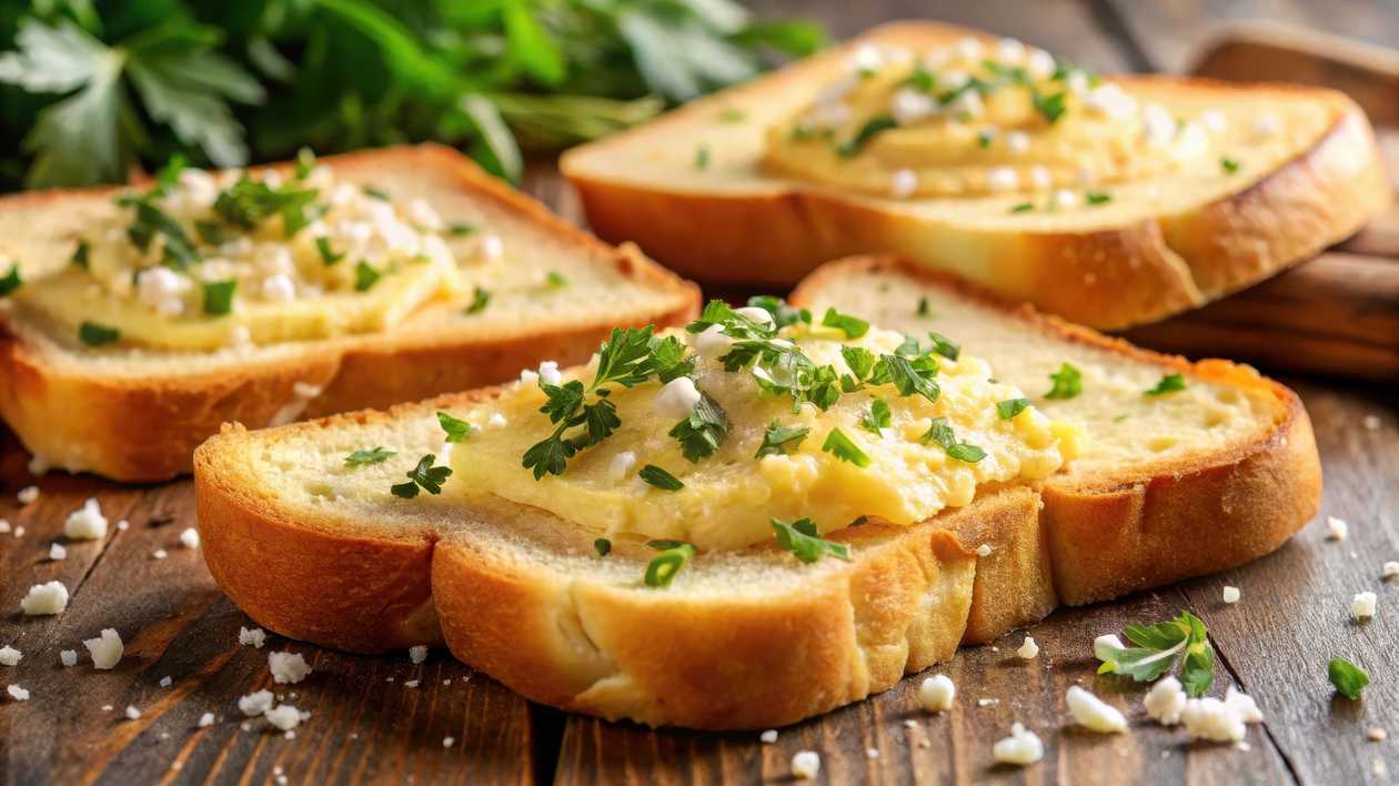 Extra Portion of Toasted Bread with Herb Butter
