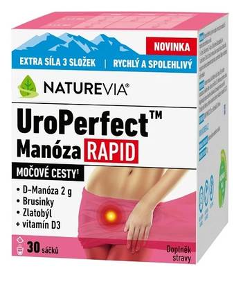 NatureVia UroPerfect Mannose Rapid 30 Sachets