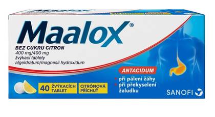 Maalox 40 chewable tablets lemon