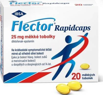 FLECTOR RAPIDCAPS 25 mg 20 capsules