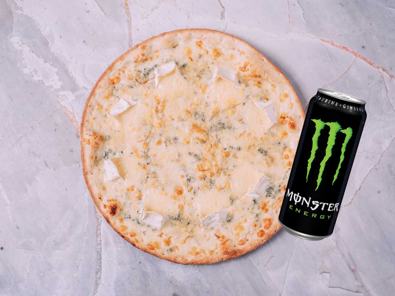 Quattro Formaggi Menu + Monster 0.5l