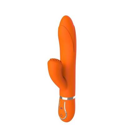 Tender Orange Dual Motor Silicone Vibrator