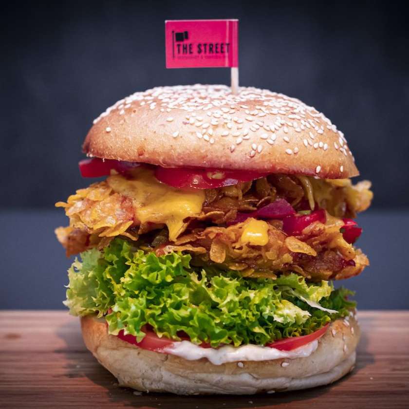 Chicken Piri-Piri Burger, Price includes Fries