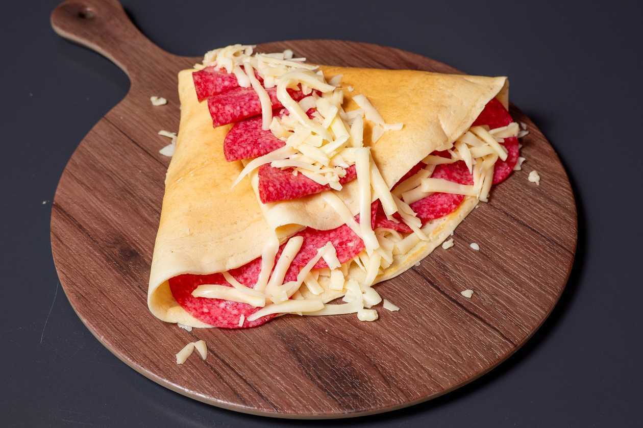 Salami and cheese Crepe