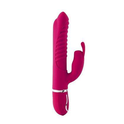 Magenta Ribbed VIBES Bunny Luxury Stimulator