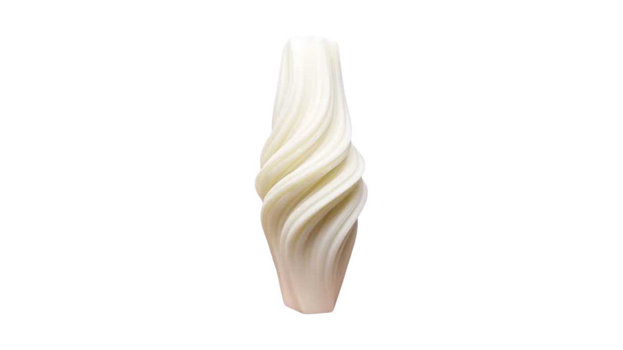 Spiral Column Organic Candle (White)