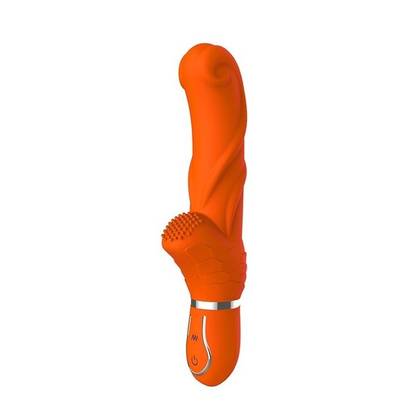 Orange Perfection Dual Motor Silicone Vibrator