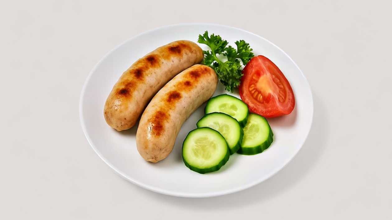 Жареная куриная колбаска с сыром (2 шт.)