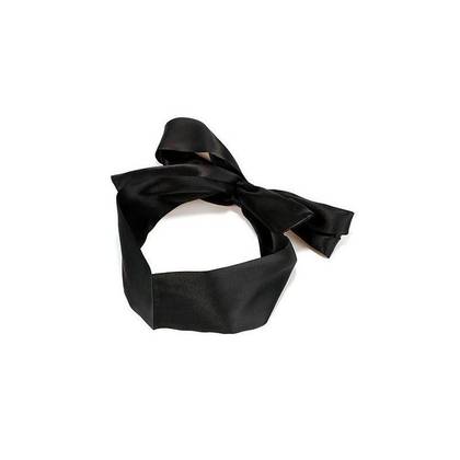 Black Satin Ribbon Belt