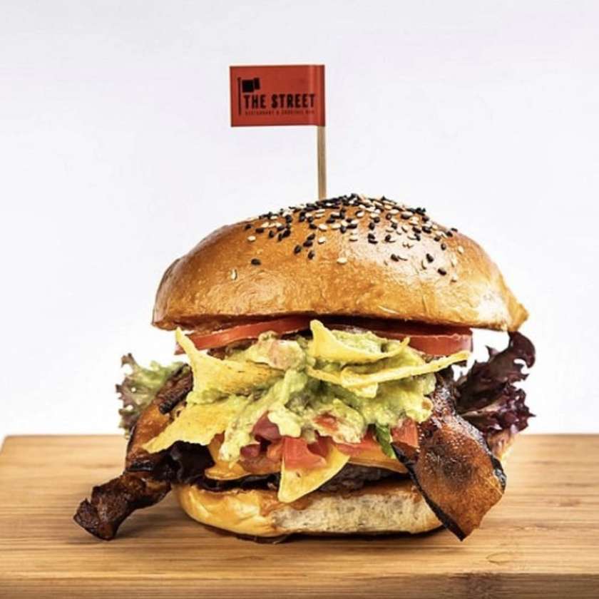 Vegan Mexican Burger with Guacamole, Priced with Fries