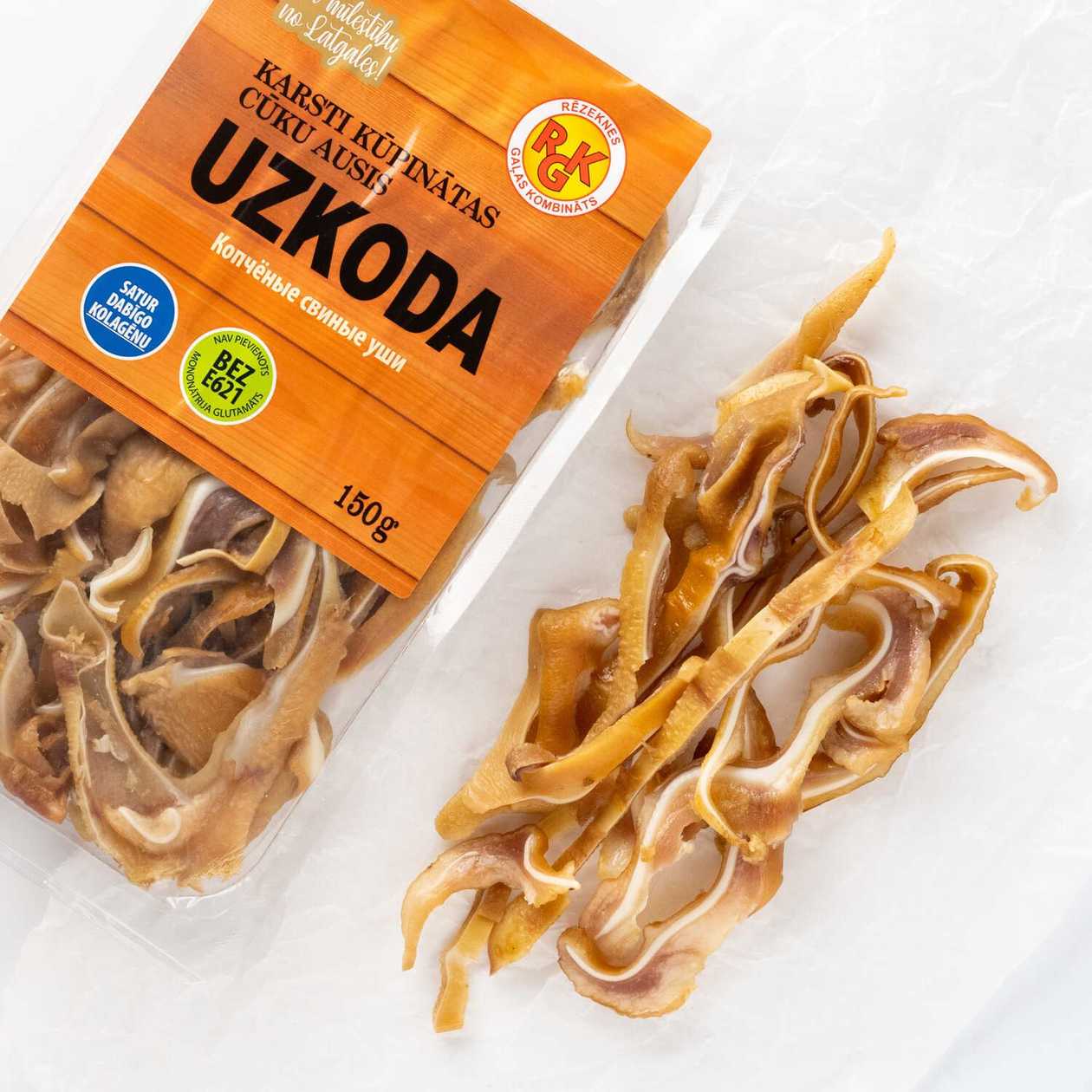 URECHI DE PORC AFUMATE LA CALD 150GR RGK