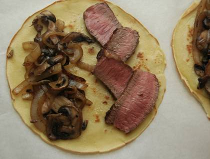 Mushroom & Beef Steak Crepe