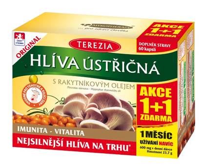 TEREZIA Oyster Mushroom with Sea Buckthorn Oil 60+60 Capsules