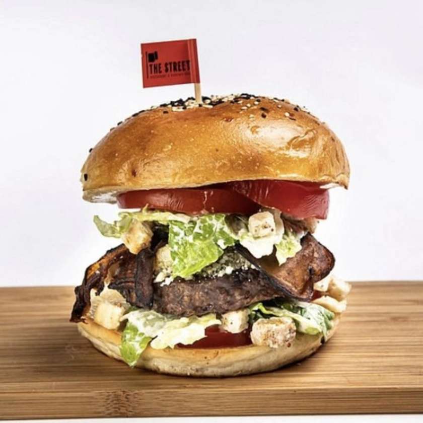 Vegan Caesar Burger, Priced with Fries