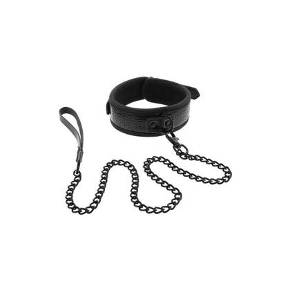 Blaze Black Stylish Collar with Leash