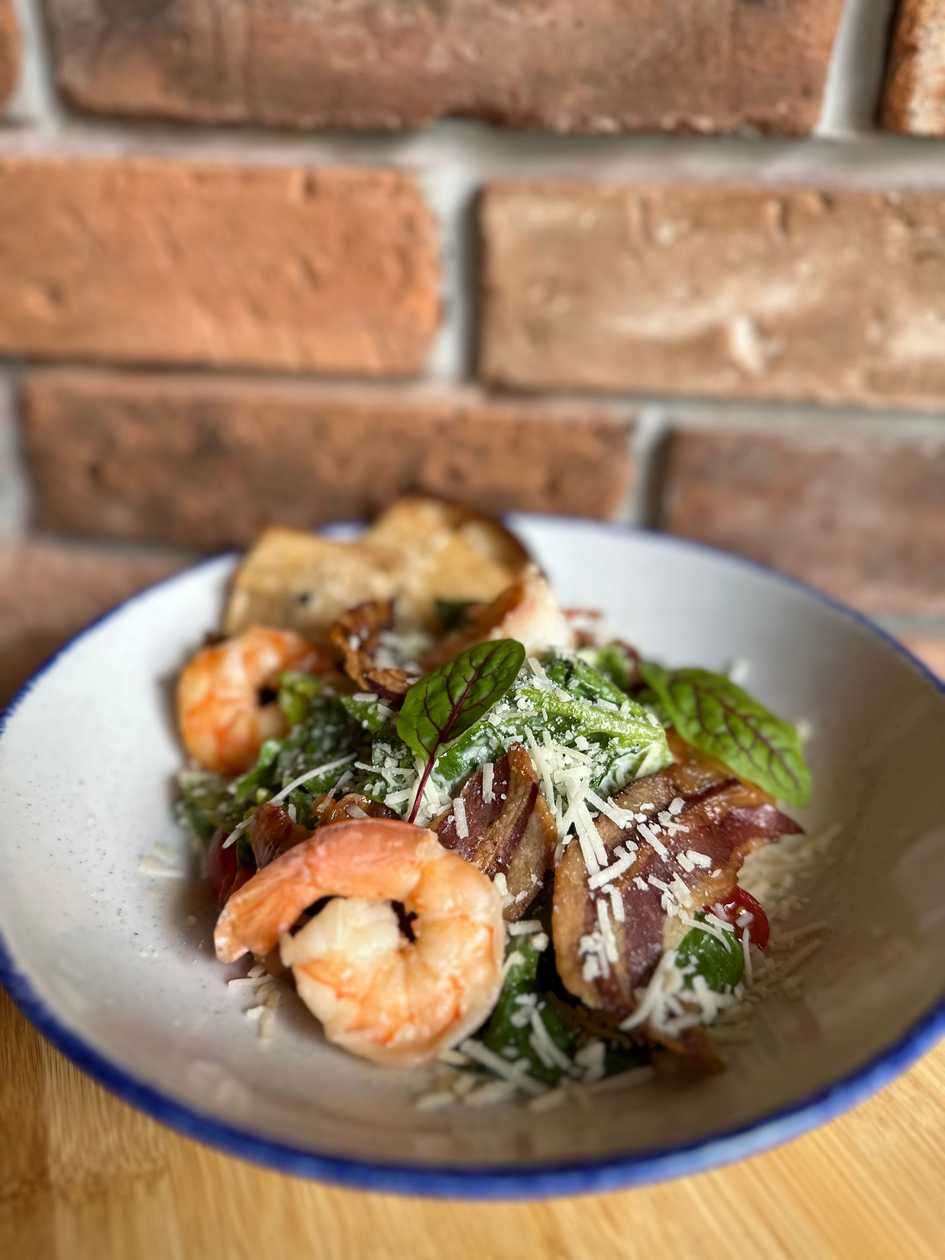 Sałatka Cezar z Krewetkami