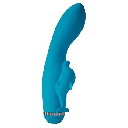 Elite Dolphin Blue Silicone Vibrator