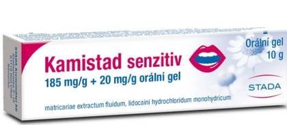 KAMISTAD SENSITIVE 185 mg/g + 20 mg/g oral gel 10 g