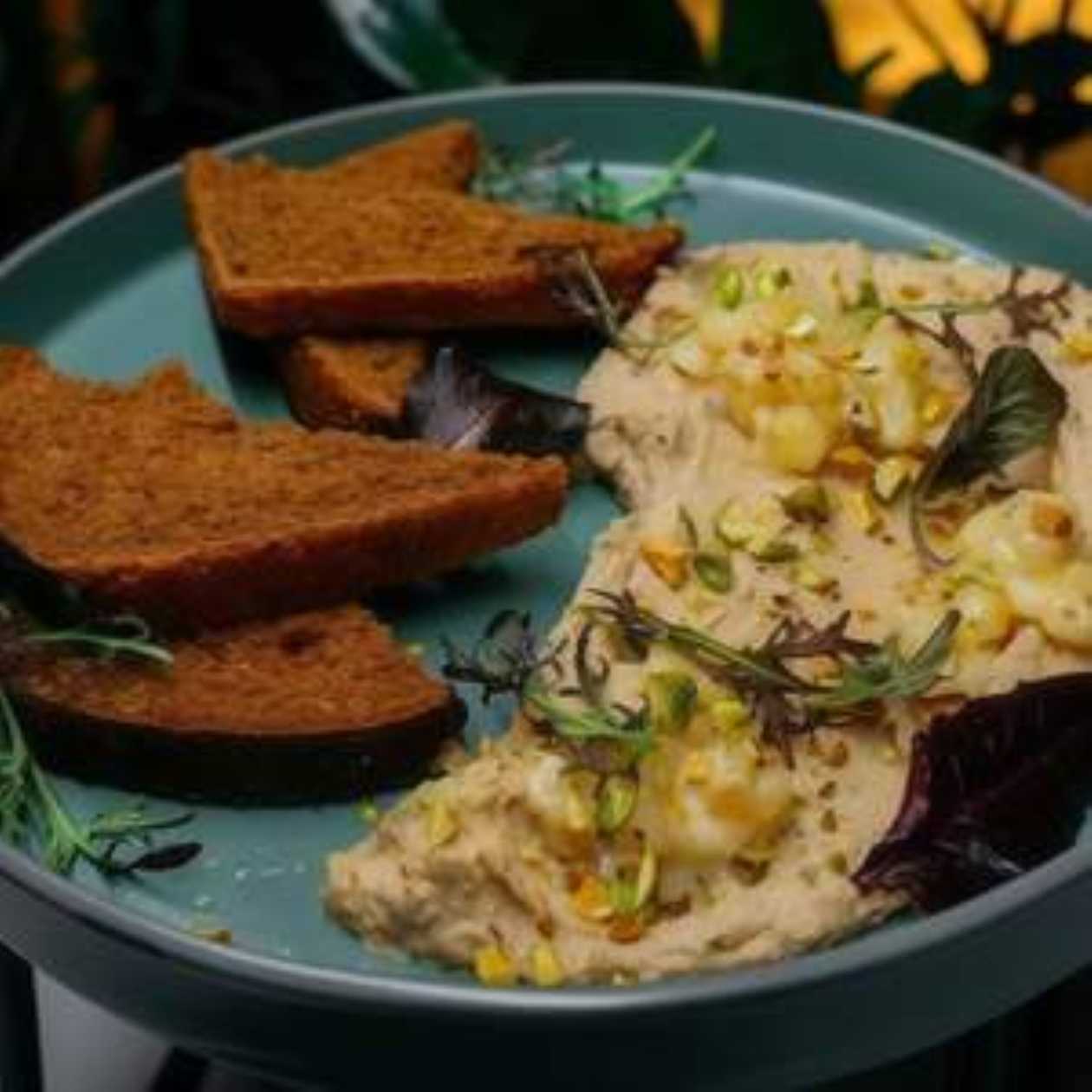 Chicken Liver Pâté with Apple Tartare and Pistachios