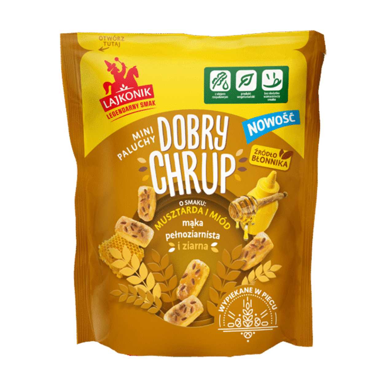 Dobry Chrup Mini Paluchy Musztarda - Miód Lajkonik 100g (expires soon)