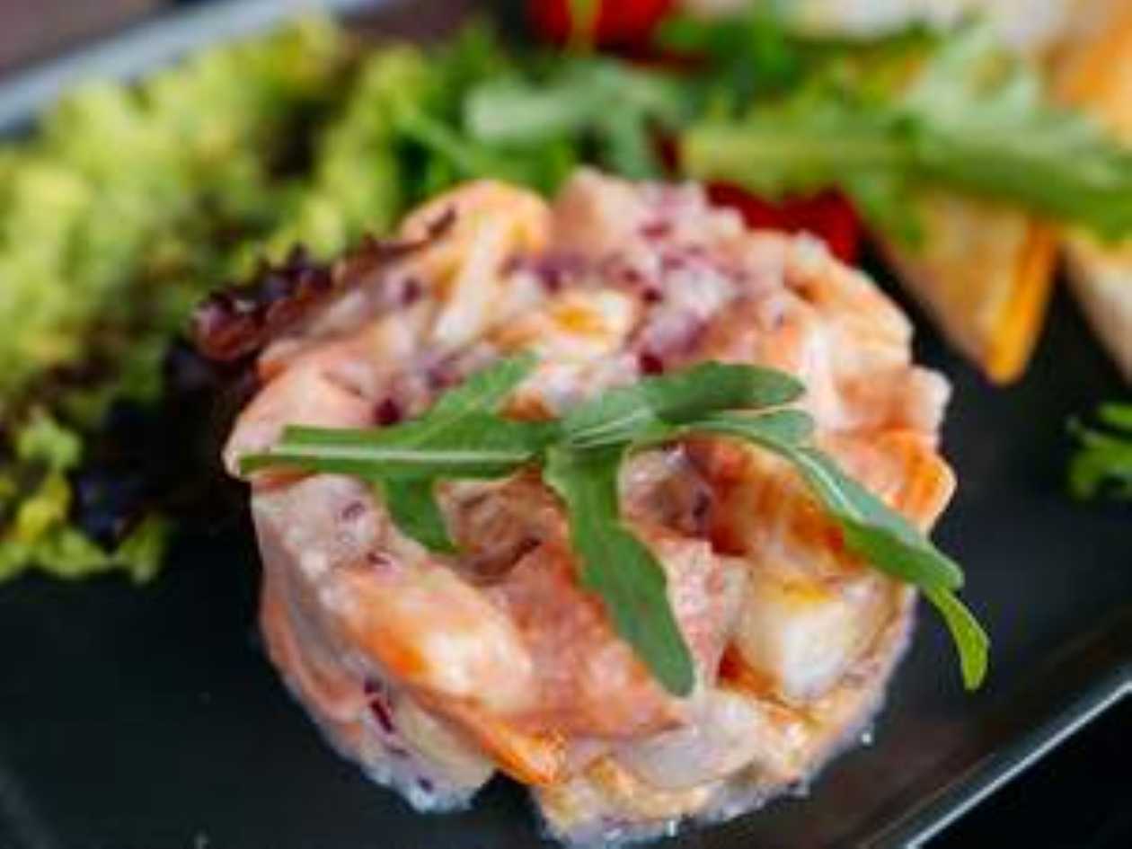 Ceviche with Salmon, Shrimp, and Guacamole