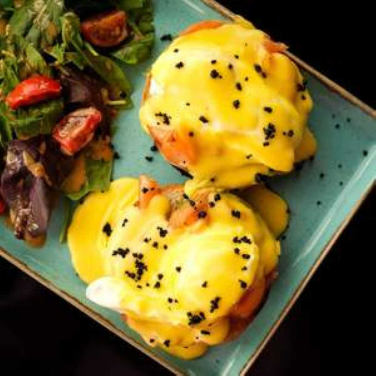 Eggs Benedict on a Brioche Bun