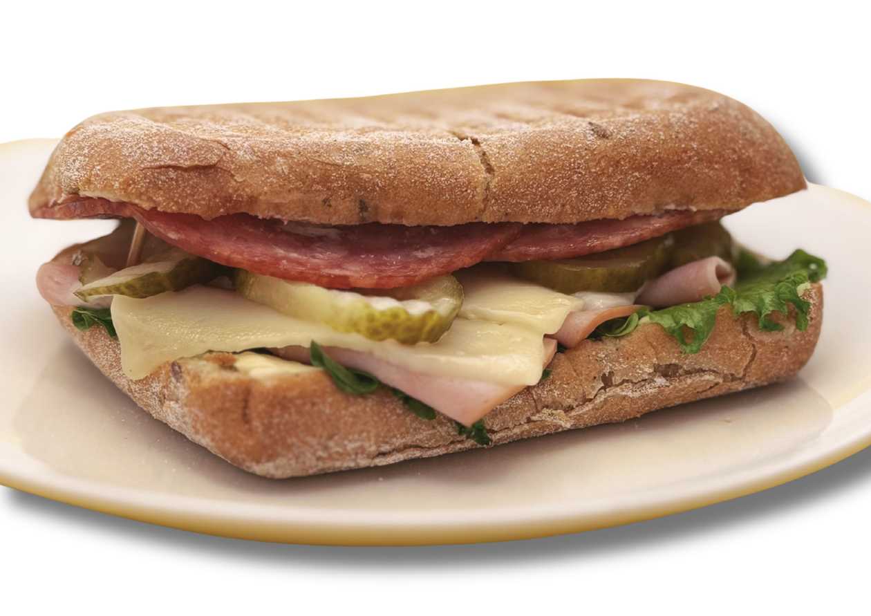 Ham-cheddar ciabatta