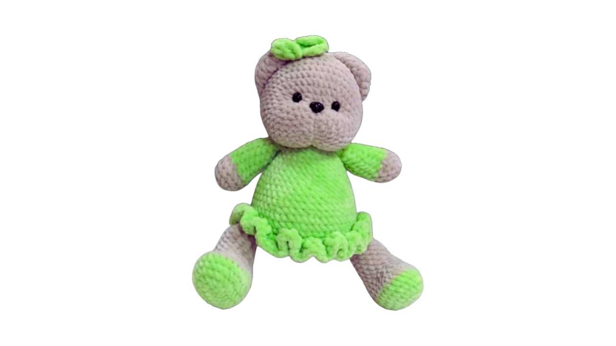 Handmade Teddy Bear Toy (Green)