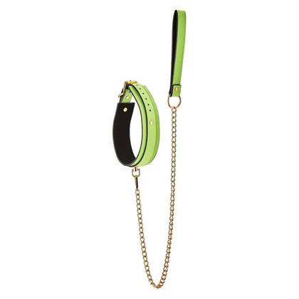 Collar & Leash Green Reflective Collar with Leash