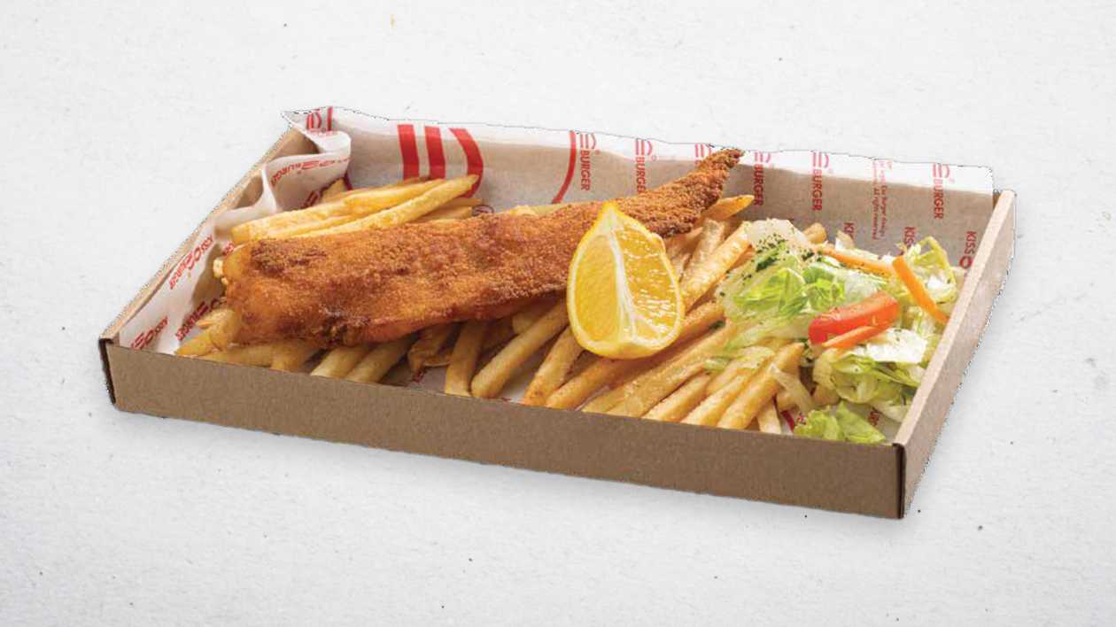 Fried Fish with French Fries