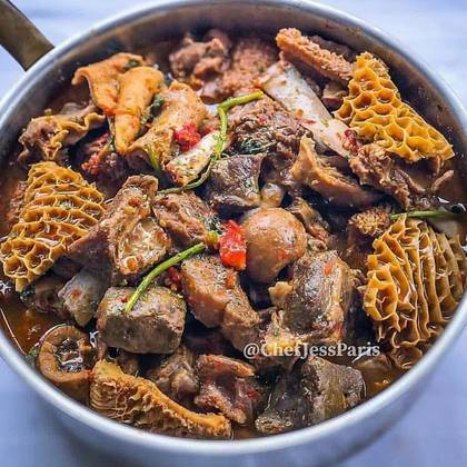 Assorted meat peppersoup