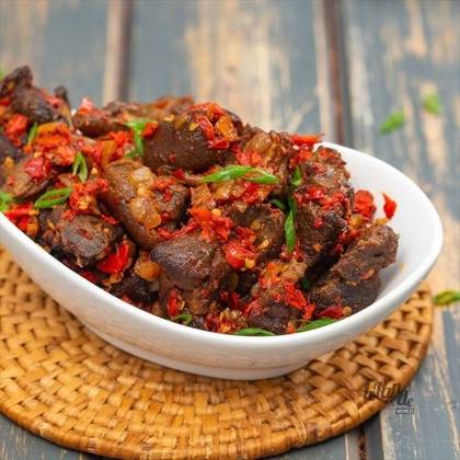 Sauced peppered goat meat