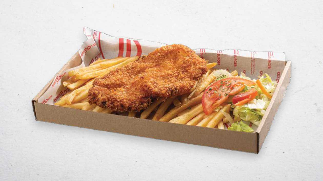 Fried Chicken Breast with French Fries