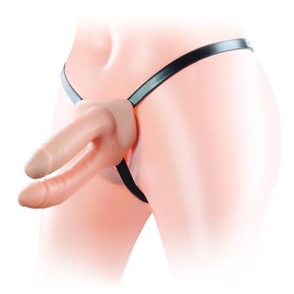 Unisex Double Dildo Strap-On - Flesh
