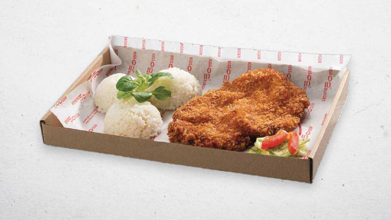 Fried Chicken Breast with Rice
