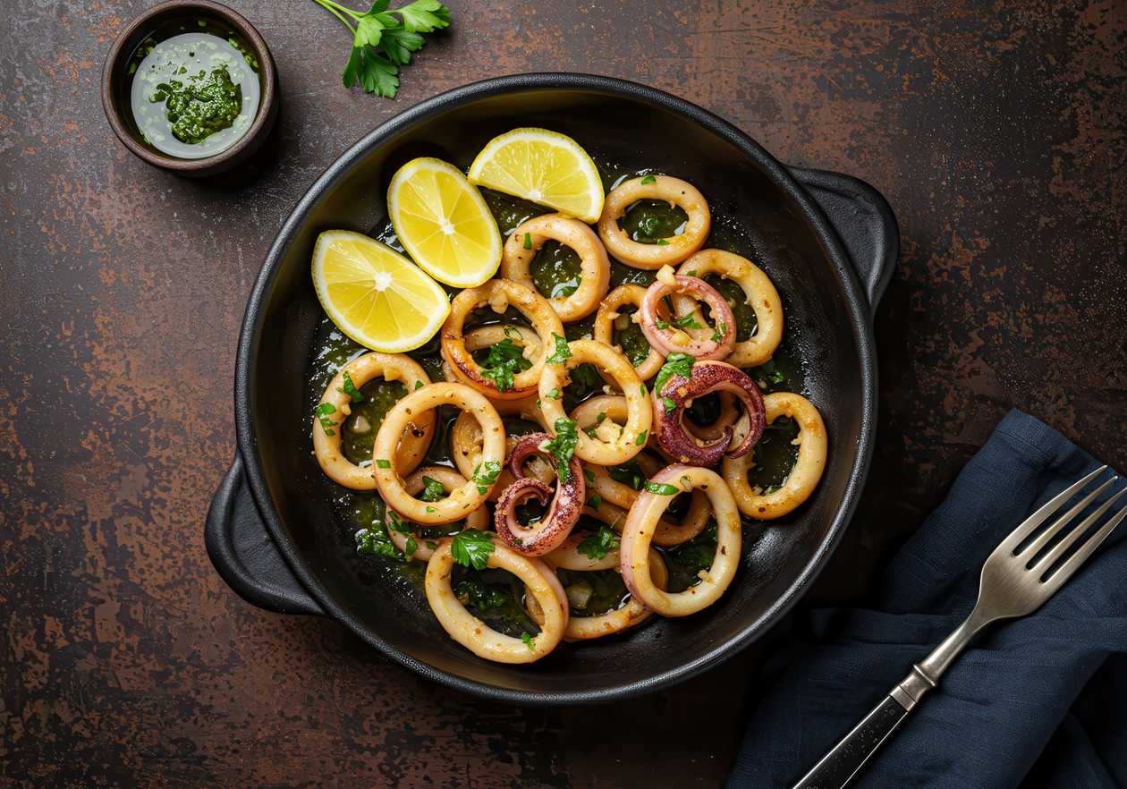 Grilled calamari