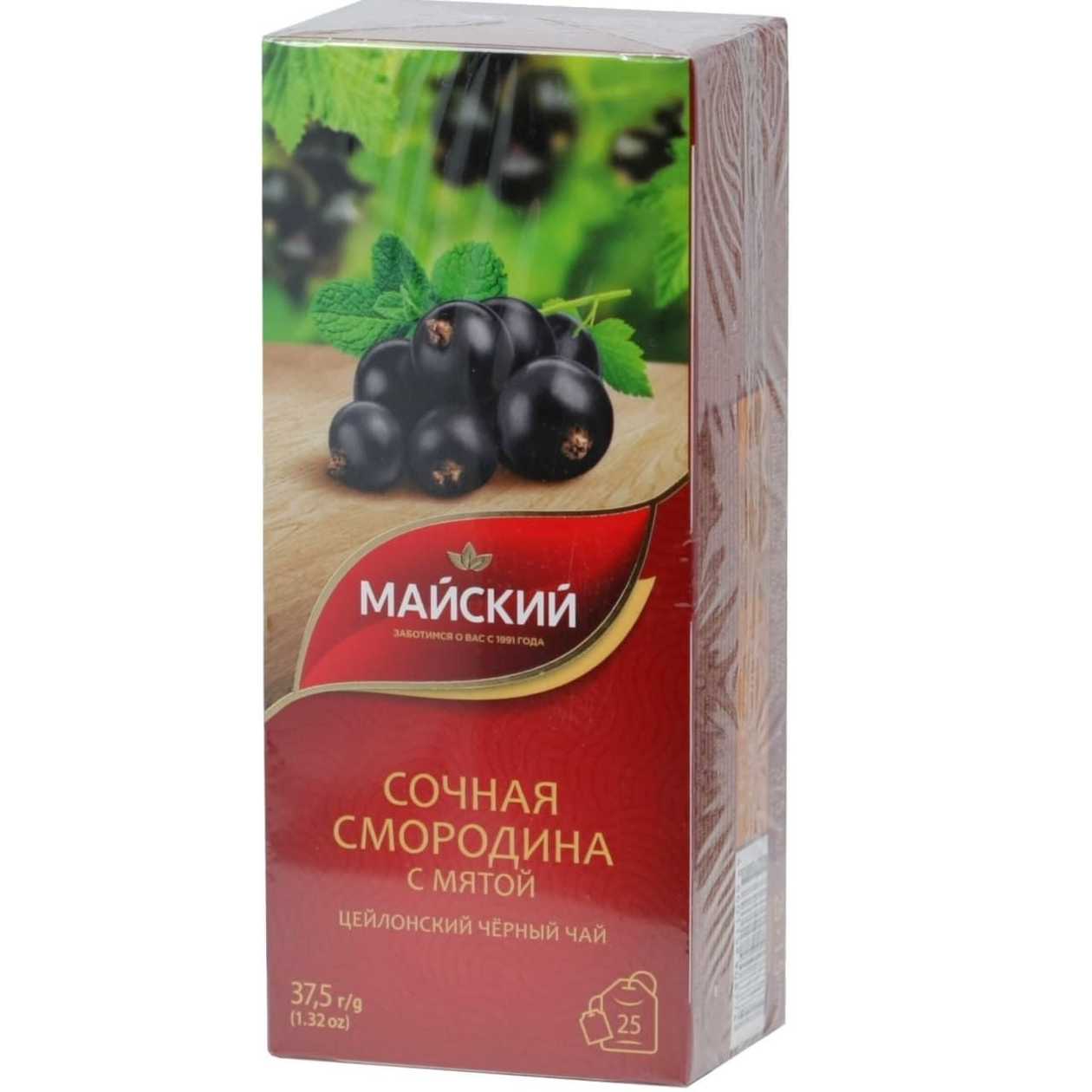Ceai MAISKIY coacăză neagră și mentă 25*1,5gr