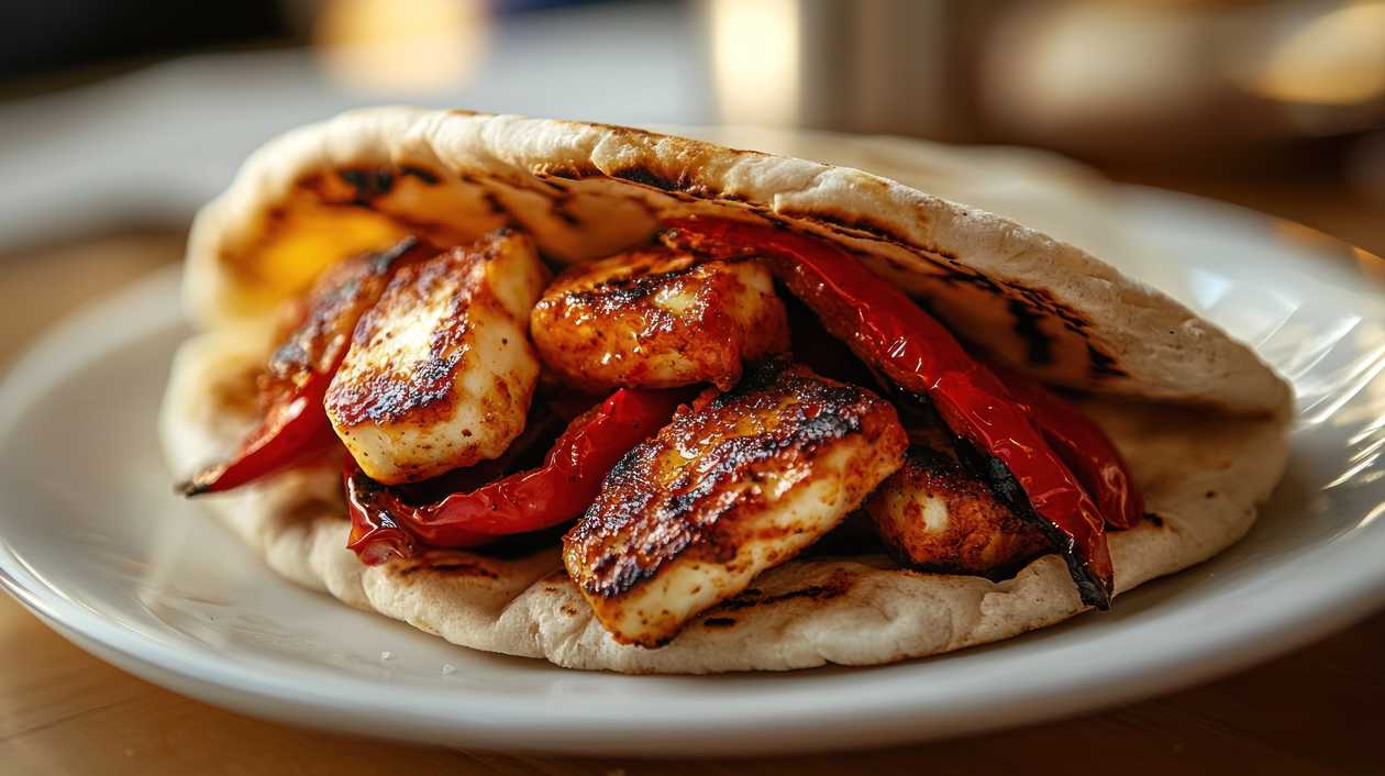 PITA WITH CHALUMI CHEESE