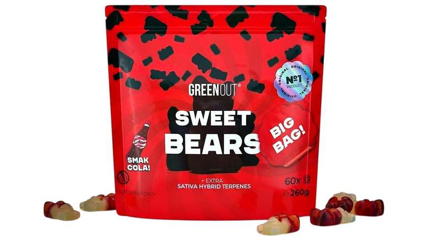 Green Out Żelki Sweet Bears Cola Big Bag 60szt