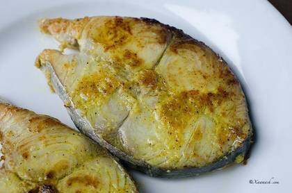 Grilled pangasius steak