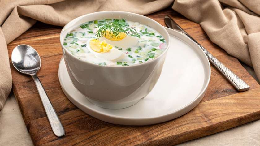 Okroshka with kefir