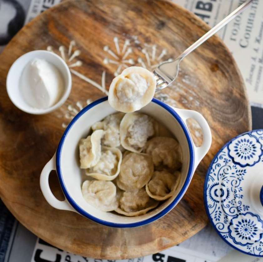 Pelmeni with chicken