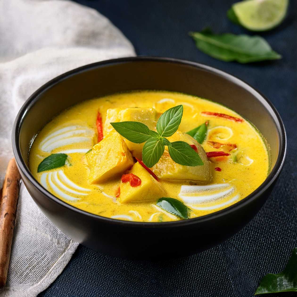 Thajské žlté kari tofu