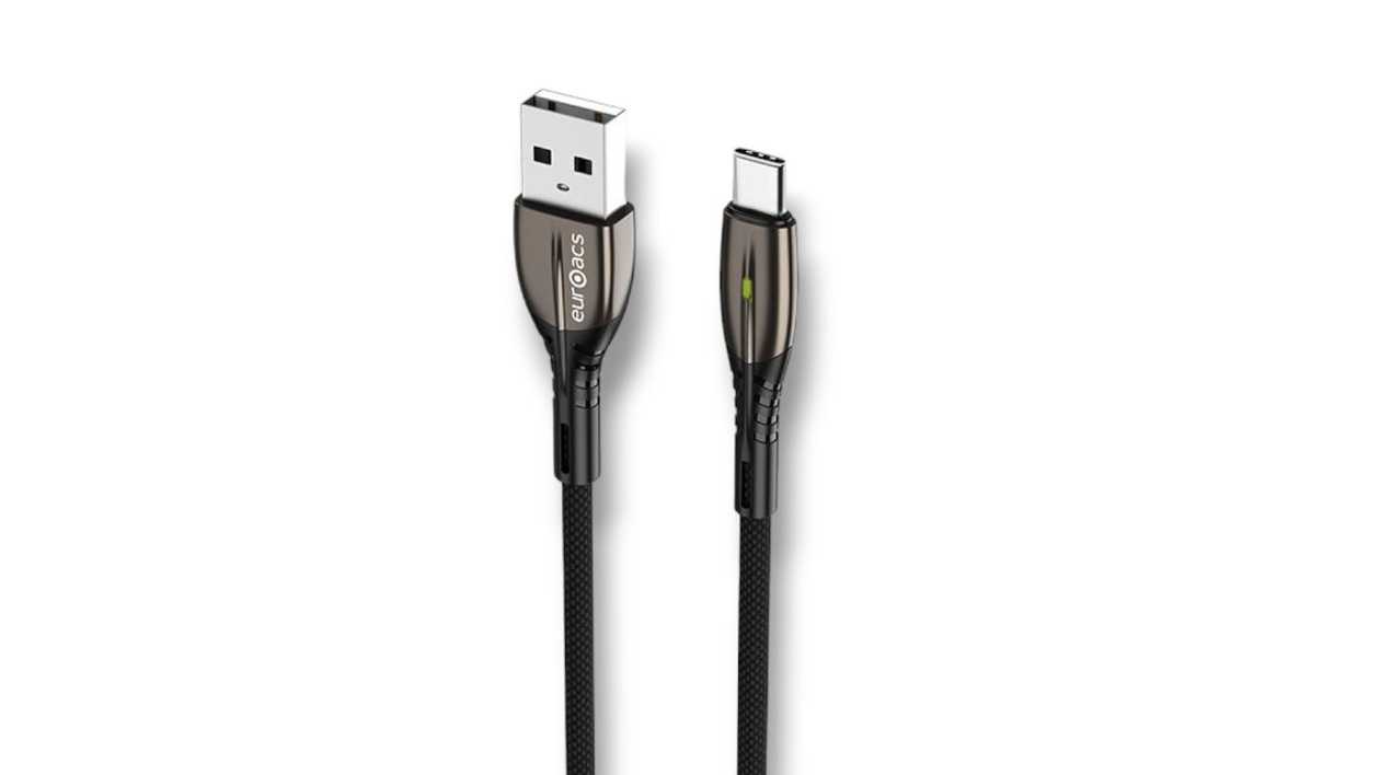 Euroacs Z008, USB - Type C Cable, Black, 7202247591232